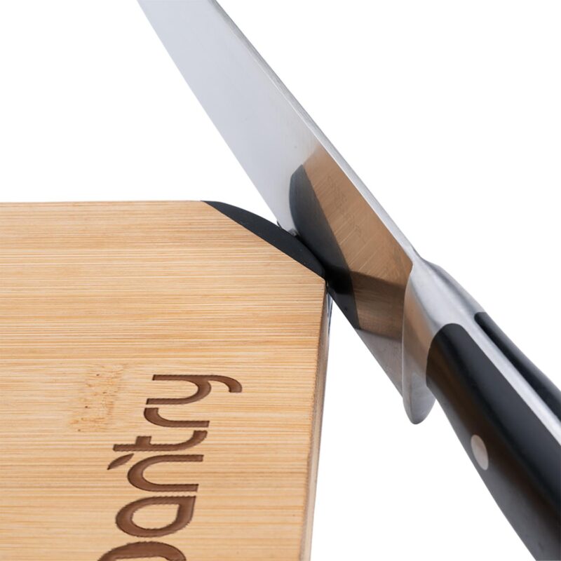 Custom Bamboo Cutting Board w/Knife Sharpener - 2