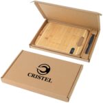 Custom Bamboo Sharpen-It™ Cutting Board w/Knife Gift Box Set