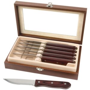 Custom Manchurian Ash 6-Piece Steak Knife Set