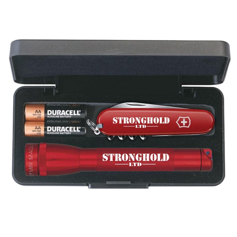 Custom Mini Maglite® With Large Victorinox® Swiss Army Knife - 2
