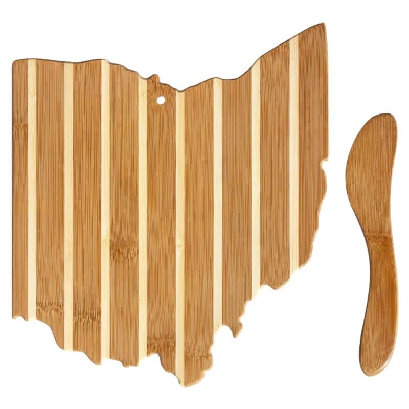 Custom Ohio Charcuterie Board with Spreader Knife Gift Set - 1