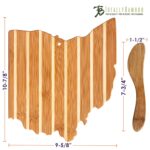 Custom Ohio Charcuterie Board with Spreader Knife Gift Set - 5