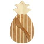 Custom Pineapple Charcuterie Board with Spreader Knife Gift Set - 3