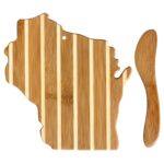 Custom Wisconsin Charcuterie Board with Spreader Knife Gift Set - 1