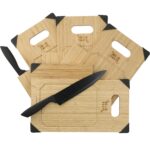 Custom Bamboo Cutting Board with Knife - 2