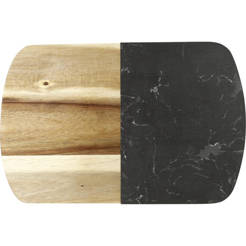 Custom Black Marble Cheese Board Set with Knives - 1