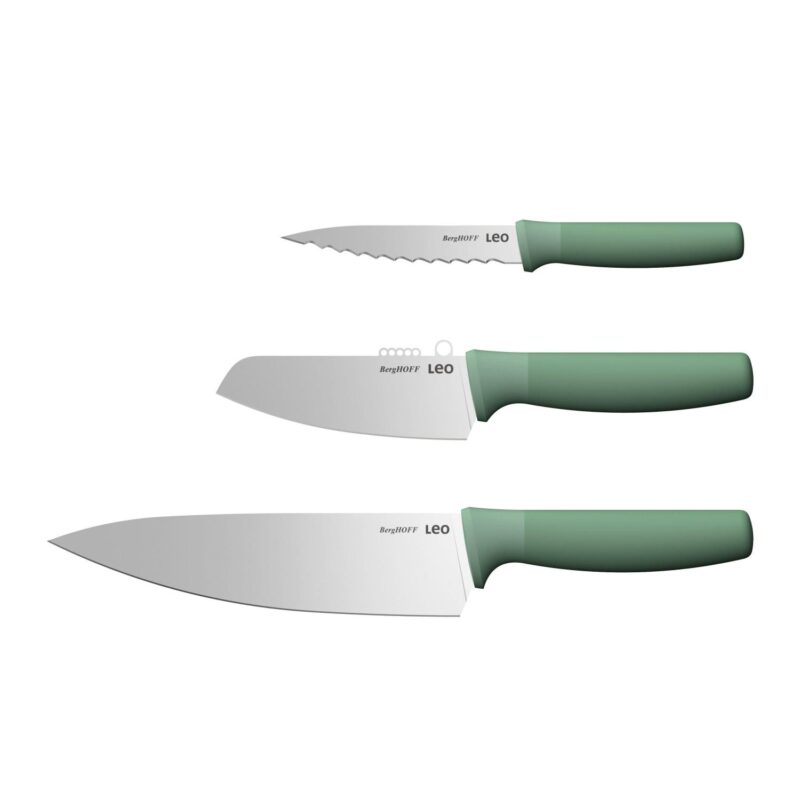 Custom BergHoff Leo Forest Recycled Ss 3Pc Specialty Knife Set