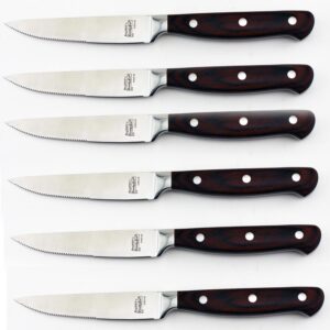 Custom BergHoff Pakka Wood Ss Steak Knives