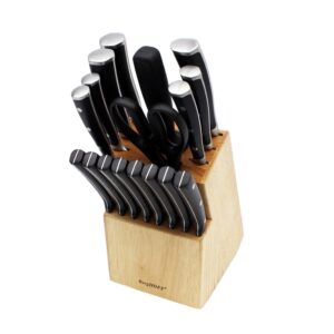 Custom BergHoff Triple Riveted 18Pc Cutlery Set/Block With 8 Steak Knives