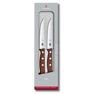 Custom Victorinox Swiss Army Corporate Gifts Cutlery 2-Pc Steak Set Wavy 4.75" Boxed