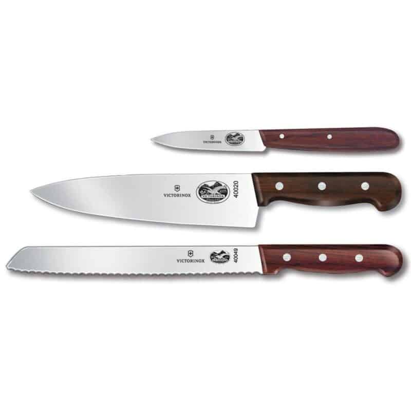 Custom Victorinox Swiss Army Corporate Gifts Cutlery 3-Pc Wood Set