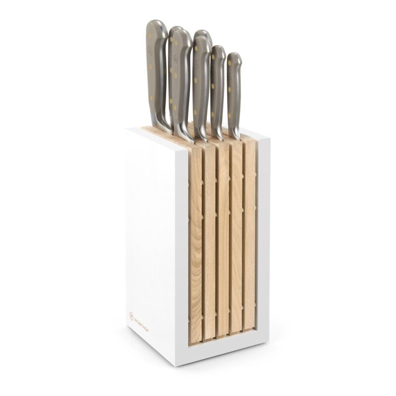 Custom Wusthof Classic 8Pc Designer Knife Block Set Velvet Oyster