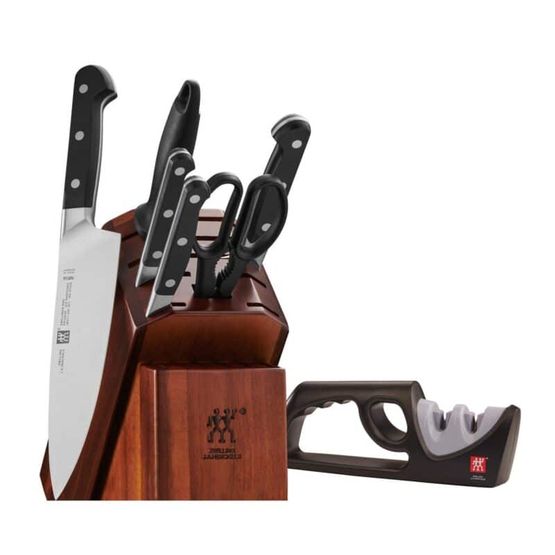 Custom Zwilling Pro 7Pc Knife Block Set W/ Bonus Sharpener