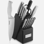 Custom Cuisinart Stainless Steel Hollow Handle 15 Piece Cutlery Block Set