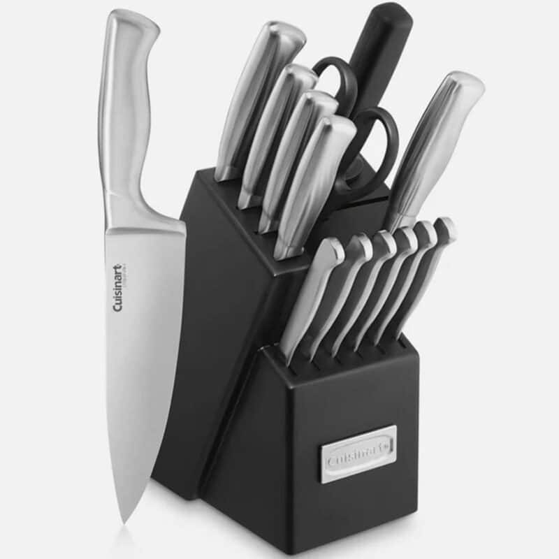 Custom Cuisinart Stainless Steel Hollow Handle 15 Piece Cutlery Block Set