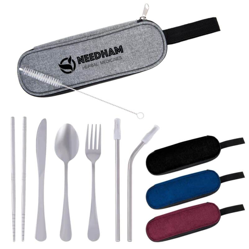 Custom Stainless Steel Cutlery Set In Pouch