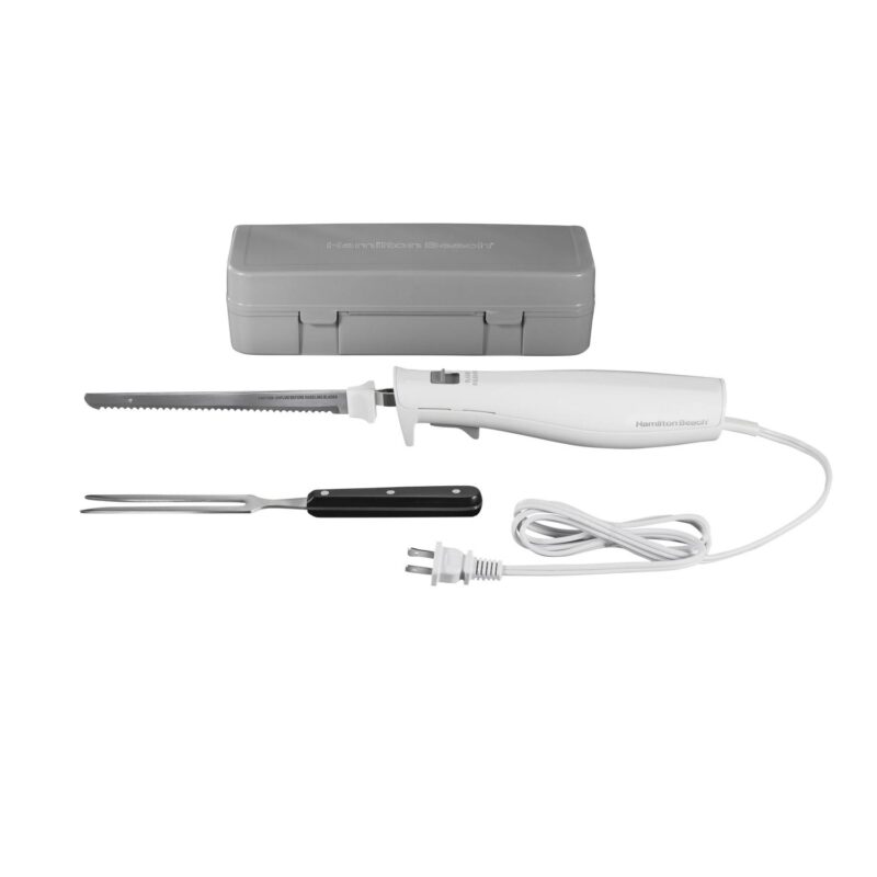 Custom Hamilton Beach Electric Knife Set w/Fork And Case