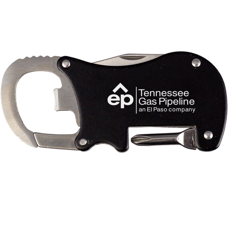 Custom Bottle Opener Carabiner With Screwdriver & Knife - 2