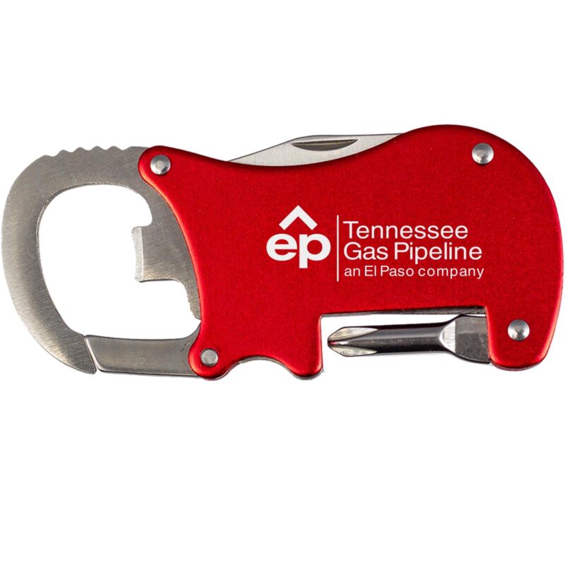 Custom Bottle Opener Carabiner With Screwdriver & Knife - 5