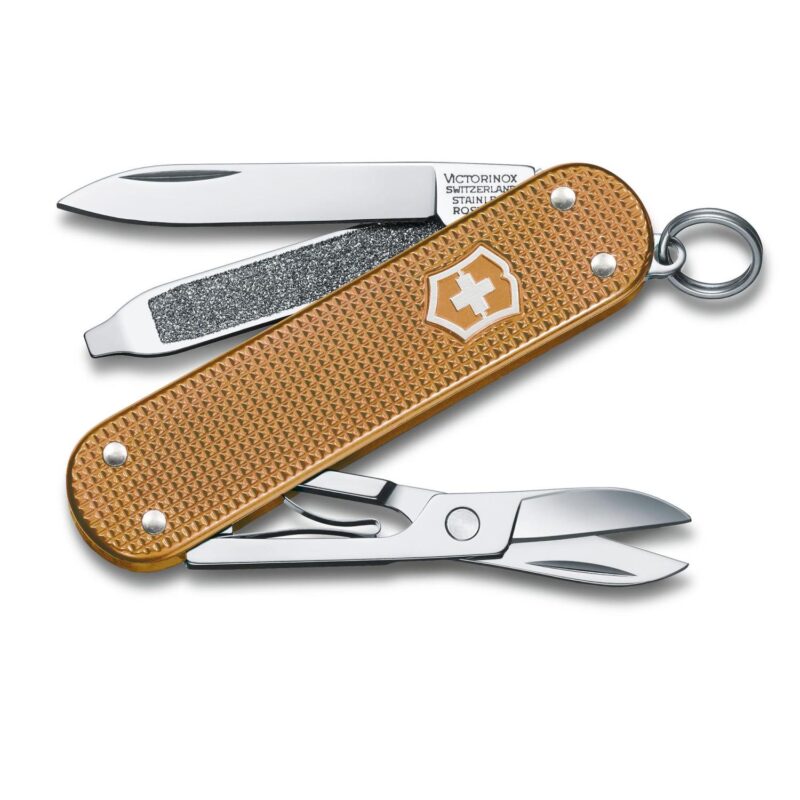 Custom Victorinox Swiss Army Corporate Gifts Knife Classic Sd Alox Classic Colors - Wet Sand Tan