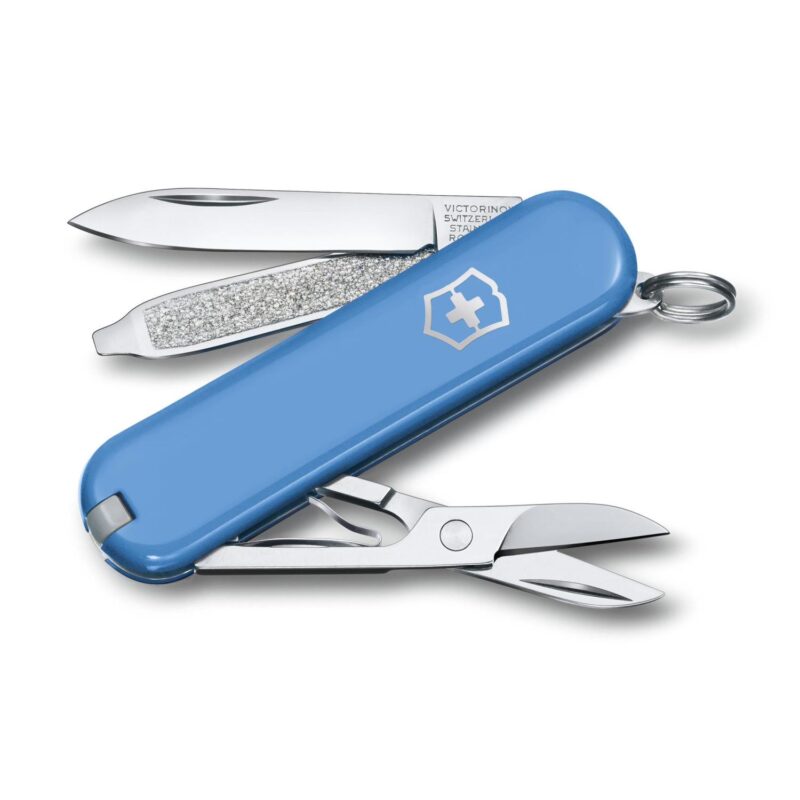 Custom Victorinox Swiss Army Corporate Gifts Knife Classic Sd Classic Colors - Summer Rain Blue