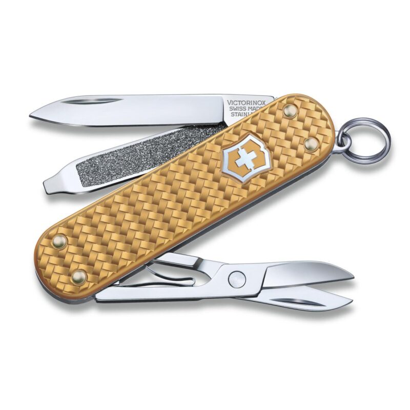 Victorinox-Swiss-Army-Corporate-Gifts-Knife-Classic-Sd-Precious-Alox-Brass-Gold-06221408G Custom Victorinox Swiss Army Corporate Gifts Knife Classic Sd Precious Alox - Brass Gold