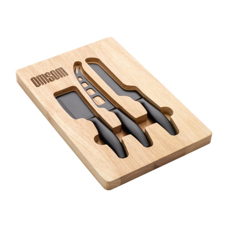 Barossa-Serving-Board-w3-Cheese-Knives-L071 Custom Barossa Serving Board w/3 Cheese Knives