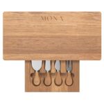 Custom Monroe Cutting Board And Cheese Knife Set - 3
