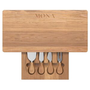 Custom Monroe Cutting Board And Cheese Knife Set