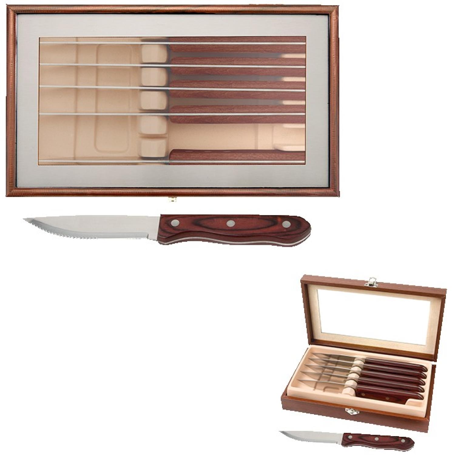 Custom Manchurian Ash 6-Piece Steak Knife Set - 5