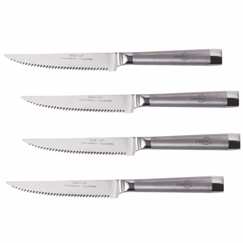 Custom Oneida 4 Piece Stainless Steel Steak Knife Set - 1