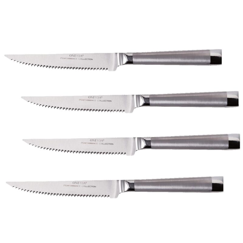 Custom Oneida 4 Piece Stainless Steel Steak Knife Set - 2
