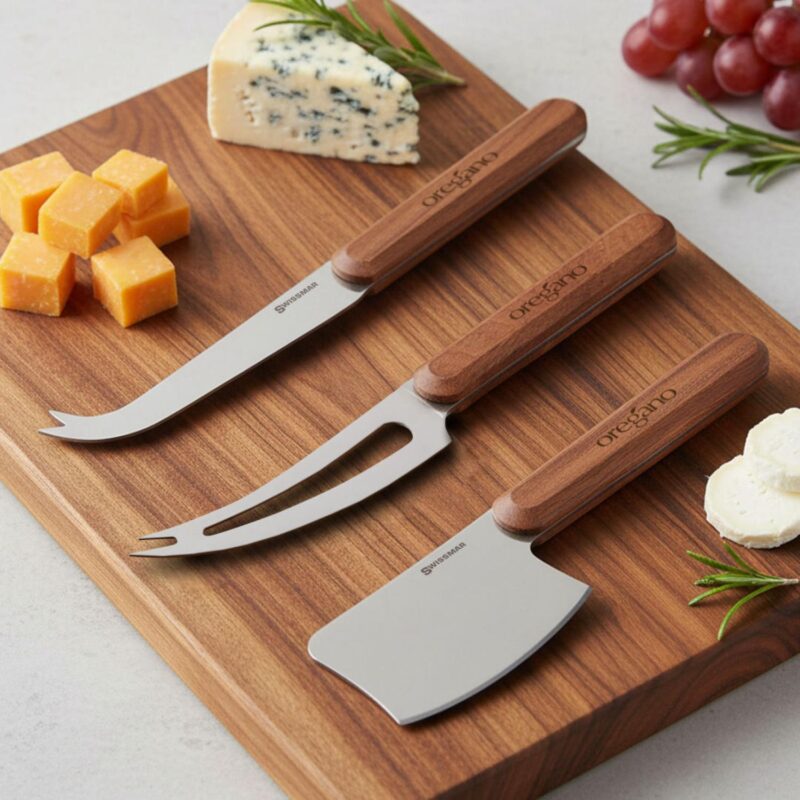 Custom Swissmar® Timber Cheese Knife Set - 3