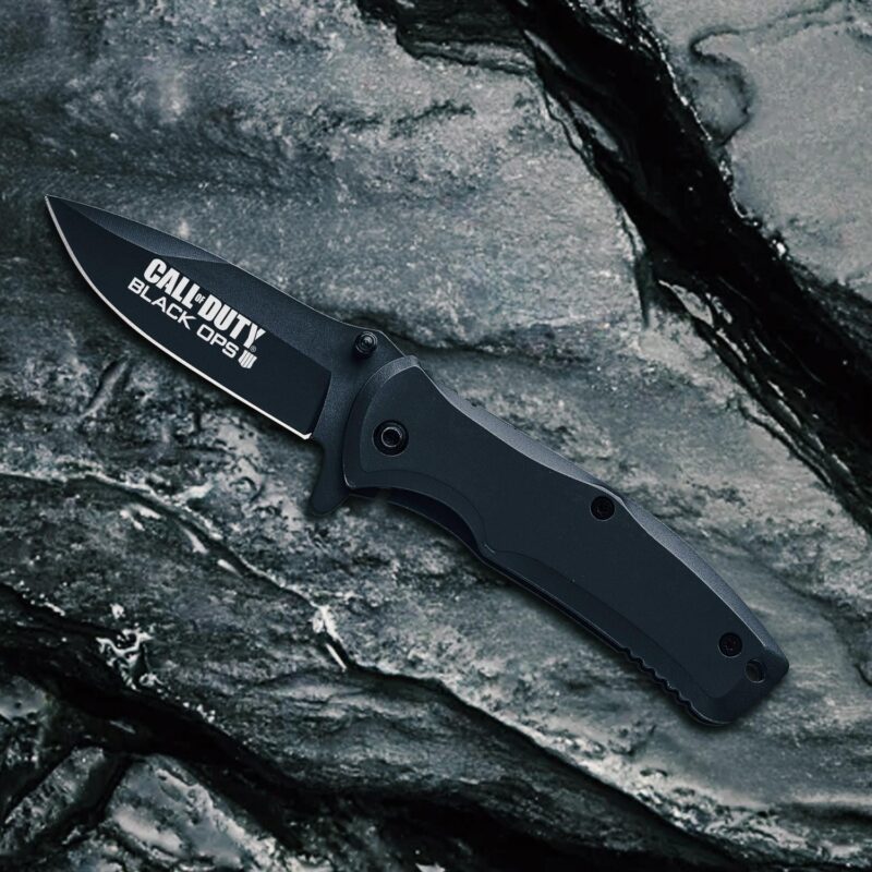Custom Cedar Creek® Apex Pocket Knife - Black - 2