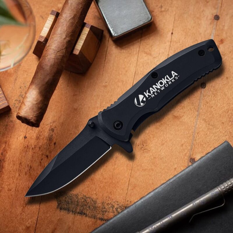 Custom Cedar Creek® Apex Pocket Knife - Black - 3