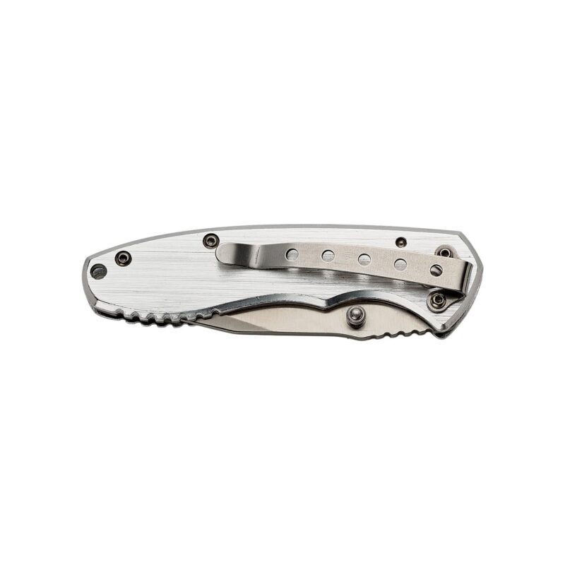 Custom Cedar Creek® Warhawk Pocket Knife - Silver - 1