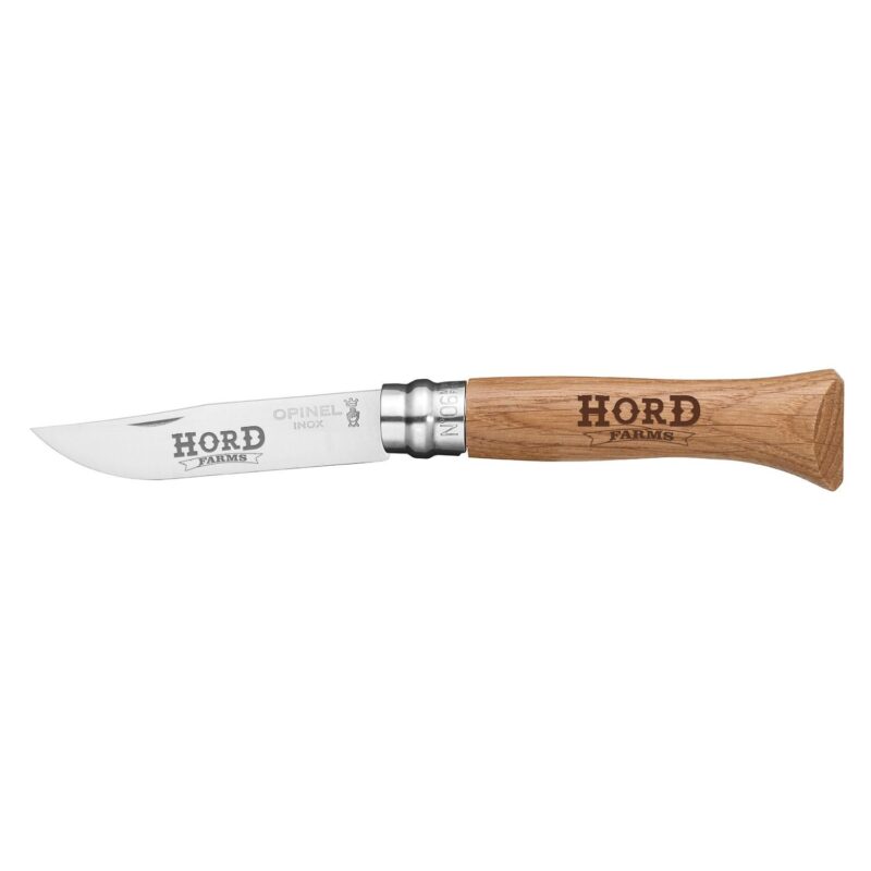 Custom Opinel® No 06 Stainless Steel Folding Knife Oak Wood