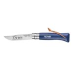 Custom Opinel® No.08 Colorama Stainless Steel Folding Knife With Lanyard - Blue