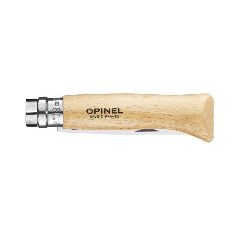 Custom Opinel® No.08 Stainless Steel Folding Knife Beech Wood - 2