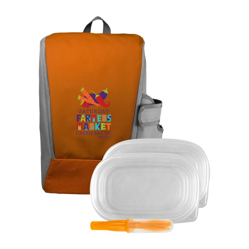 Custom Zippy Cooler Lunch & Cutlery Set - 9