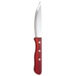 Custom Libbey 200 1432 Beef Baron Steak Knife w/ Red Wood Handle