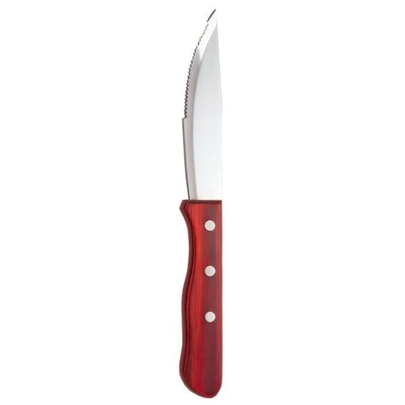 Libbey-200-1432-Beef-Baron-Steak-Knife-w-Red-Wood-Handle-9592001432 Custom Libbey 200 1432 Beef Baron Steak Knife w/ Red Wood Handle