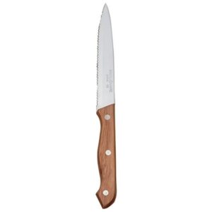 Custom Libbey 200 1632 9 1/4" Steak Knife w/ Wood Handle