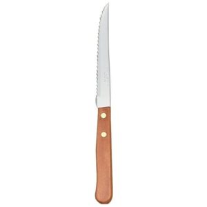 Custom Libbey 200 1762 8 1/2" Hollow Steak Knife w/ Wood Handle