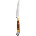 Custom Libbey 201 2522 9" Steak Knife w/ Yellow POM Handle
