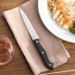 Custom Libbey 201 2632 9 1/4" Steak Knife w/ Black Bakelite Handle - 1