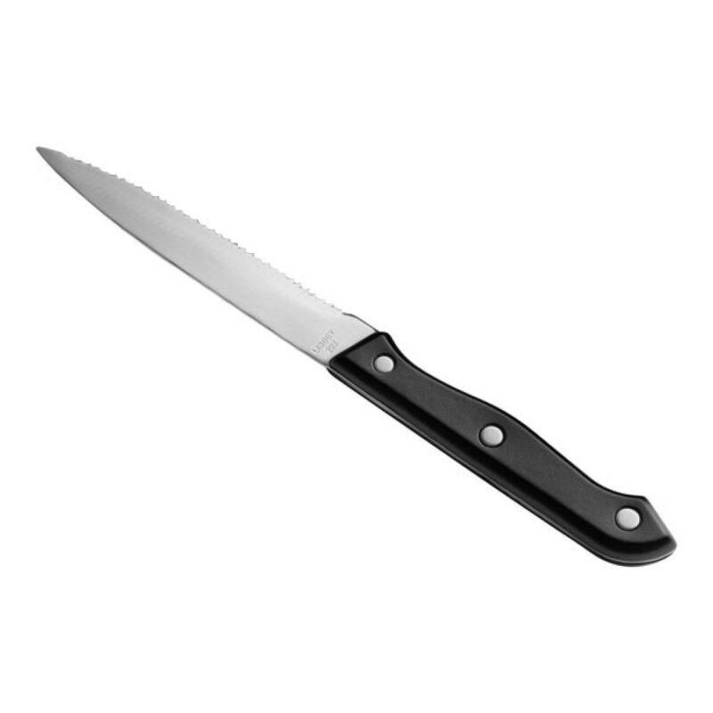 Custom Libbey 201 2632 9 1/4" Steak Knife w/ Black Bakelite Handle