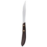 Custom Libbey 201 2762 Pistol Grip Steak Knife w/ Black POM Handle
