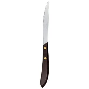 Custom Libbey 201 2762 Pistol Grip Steak Knife w/ Black POM Handle