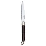 Custom Libbey 201 2882 Slim Steak Knife w/ Black Plastic Handle